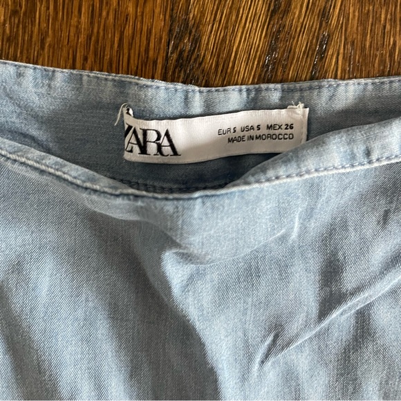 Zara Chambray Skort with Ruffle Detail - Picture 3 of 5